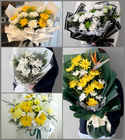 山东莱芜莱城区苗山镇杨家嘴村白事花束代送